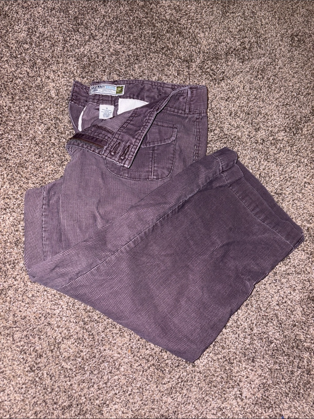 Old Navy Purple Corduroy Straight-Leg Jeans